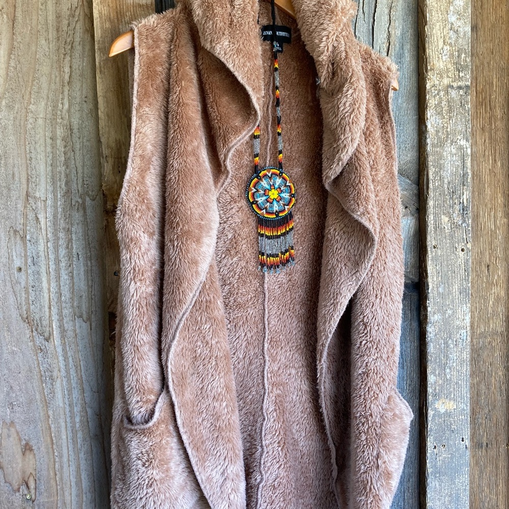 WILD WEST ZENANA OUTFITTERS Faux Fur Hooded Vest